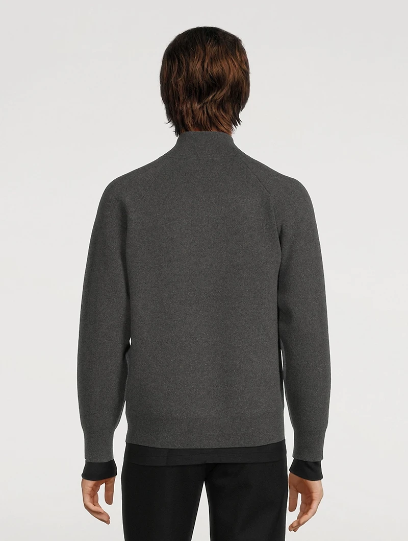 Wool And Cashmere Zipper Jacket
