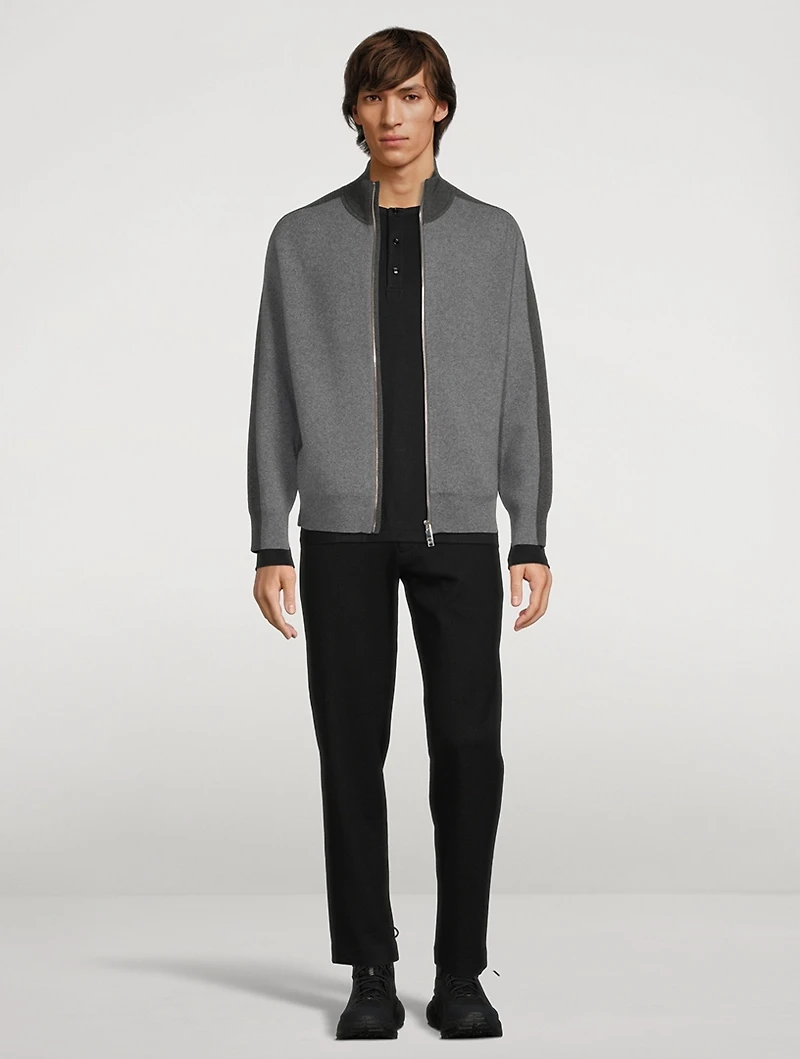 Wool And Cashmere Zipper Jacket