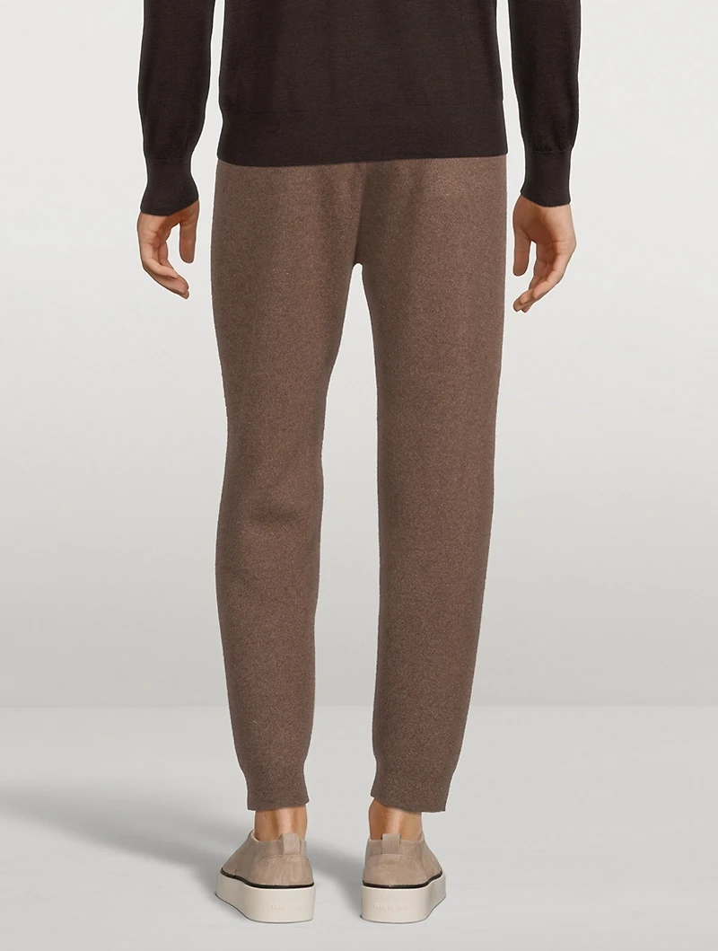 Wool And Cashmere Two-Tone Jogger Pants