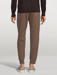 Wool And Cashmere Two-Tone Jogger Pants