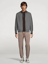 Wool And Cashmere Two-Tone Jogger Pants