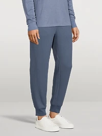 Cotton Waffle-Knit Jogger Pants