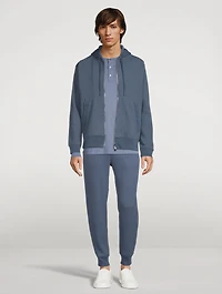 Cotton Waffle-Knit Jogger Pants