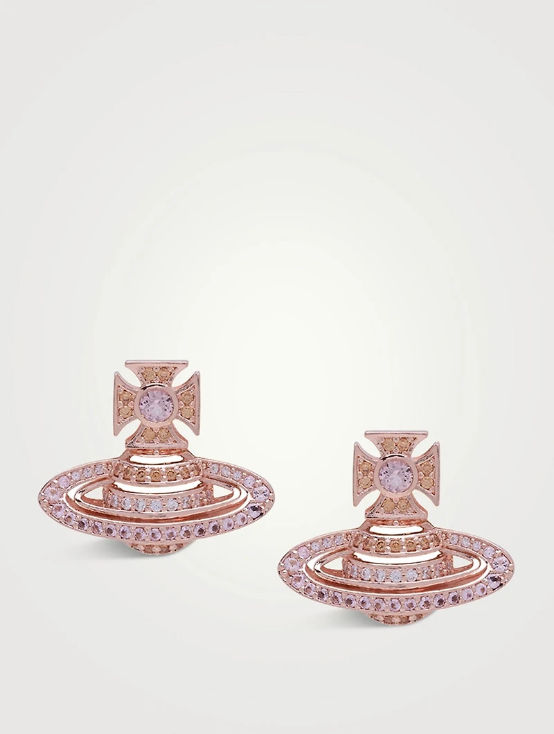 Hermine Bas Relief Earrings With Swarovski Crystals