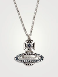 Hermine Bas Relief Pendant Necklace With Swarovski Crystals