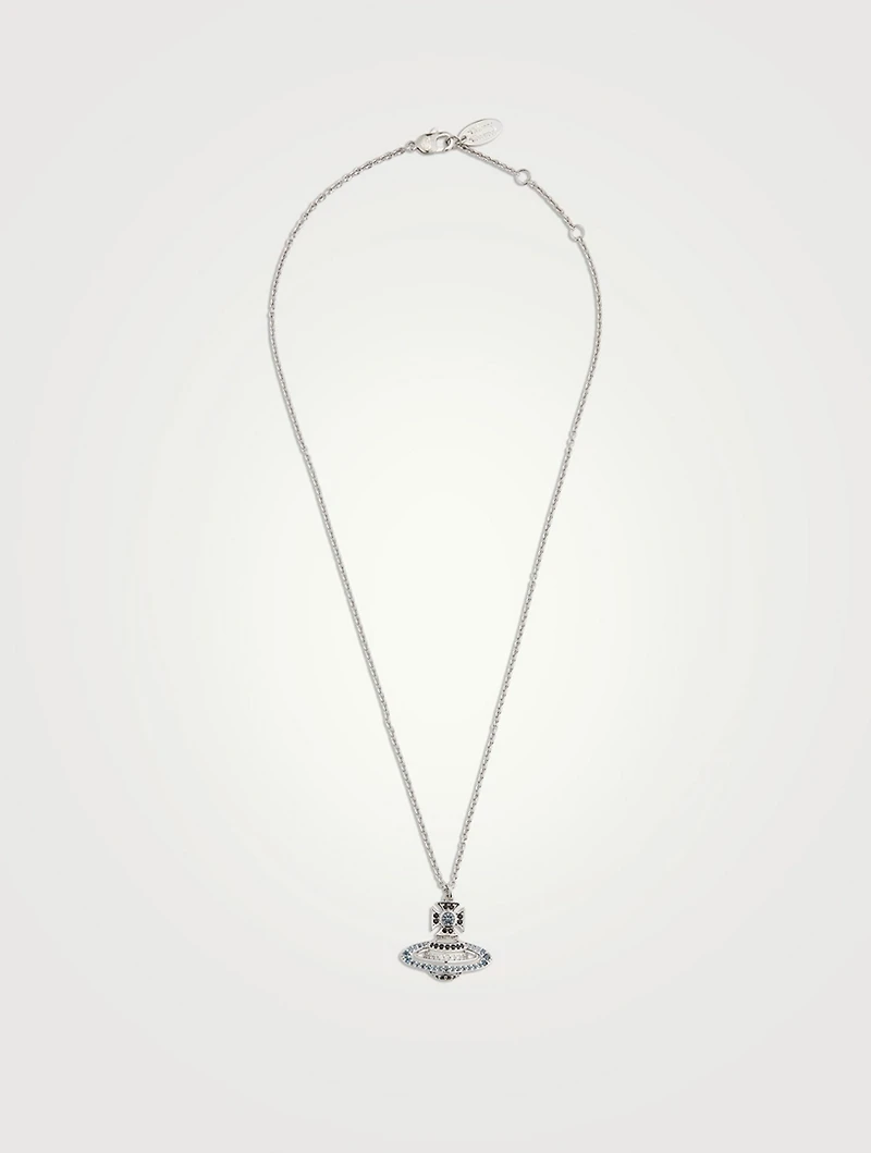 Hermine Bas Relief Pendant Necklace With Swarovski Crystals