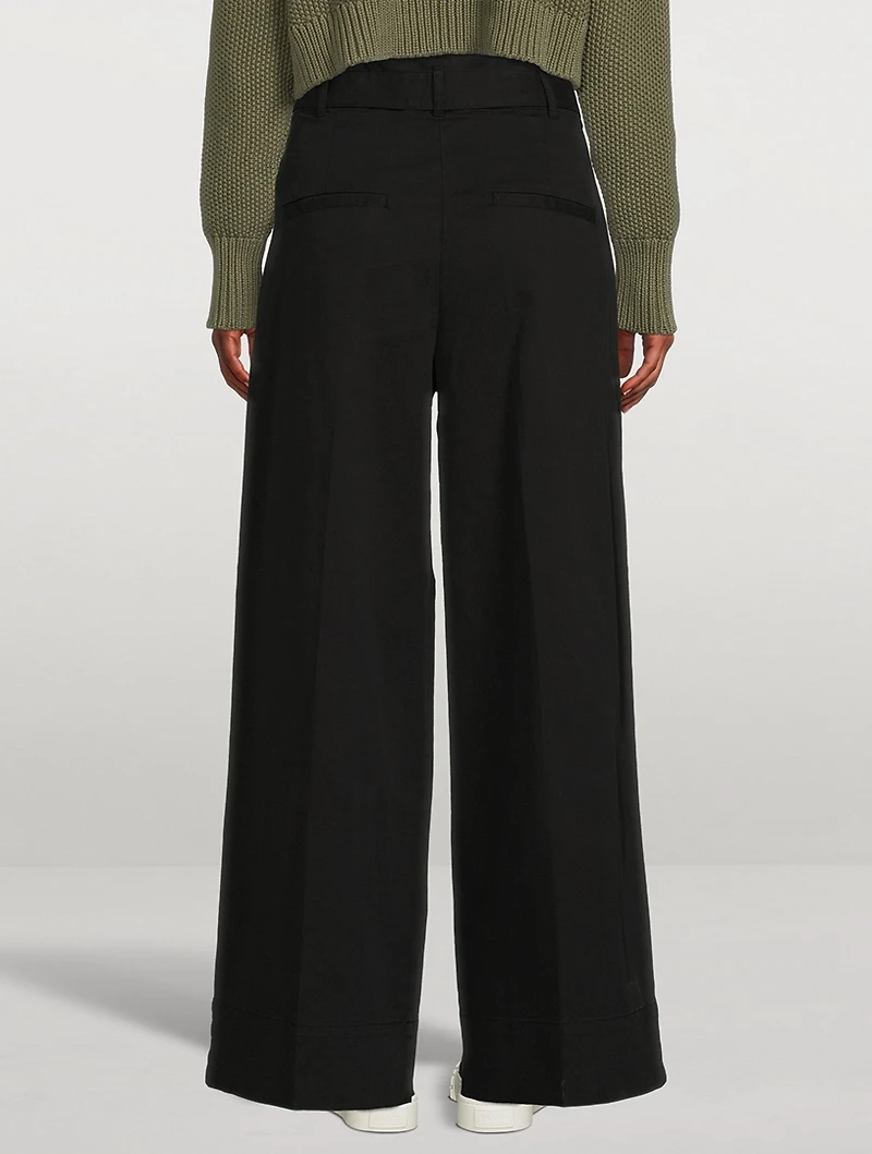 Belted Wide-Leg Trousers