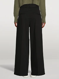 Belted Wide-Leg Trousers