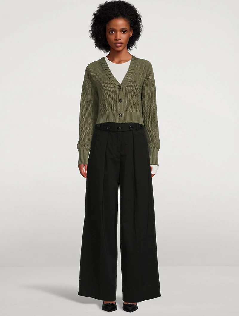 Belted Wide-Leg Trousers