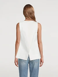 Cotton Twill Sleeveless Top