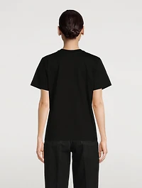 Cotton T-Shirt With Floral Embellishment