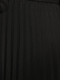 Tie-Front Satin Midi Dress