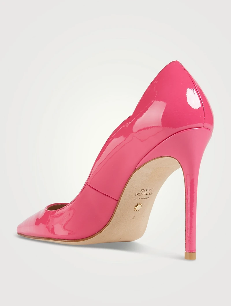 Stuart Scallop Patent Leather Pumps