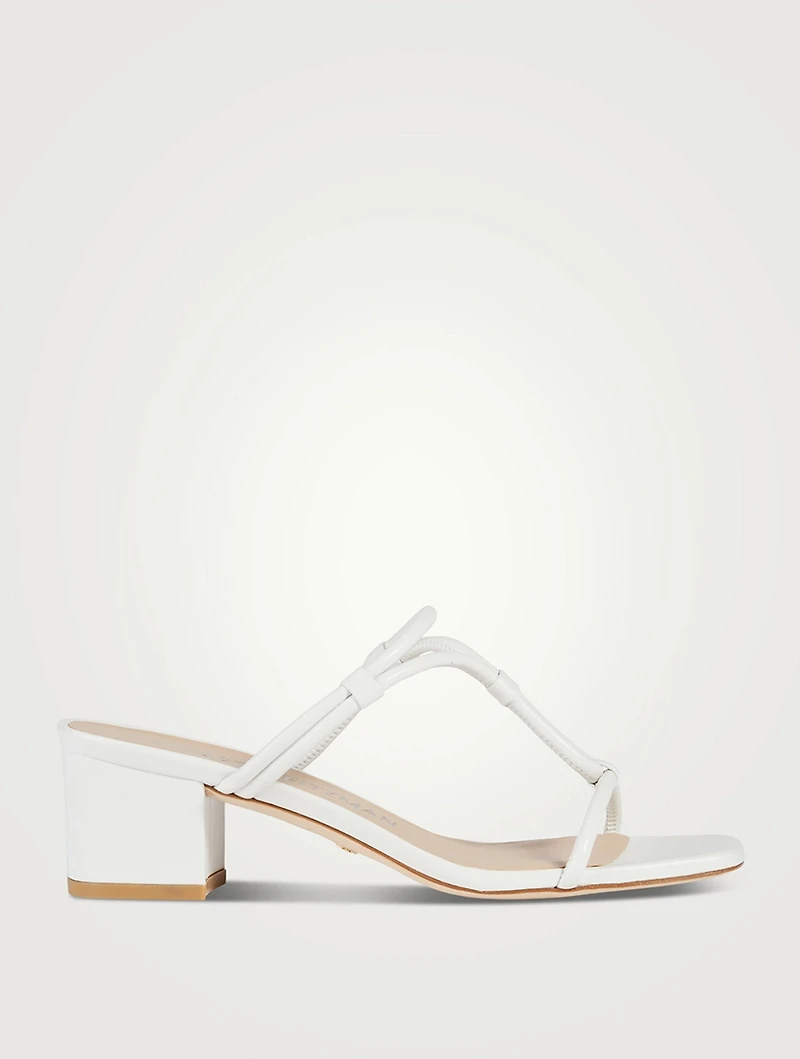 Woven Knot Leather Mules