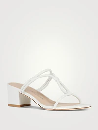 Woven Knot Leather Mules