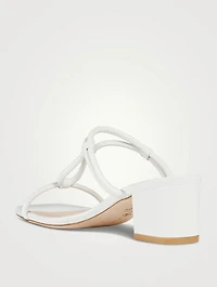 Woven Knot Leather Mules