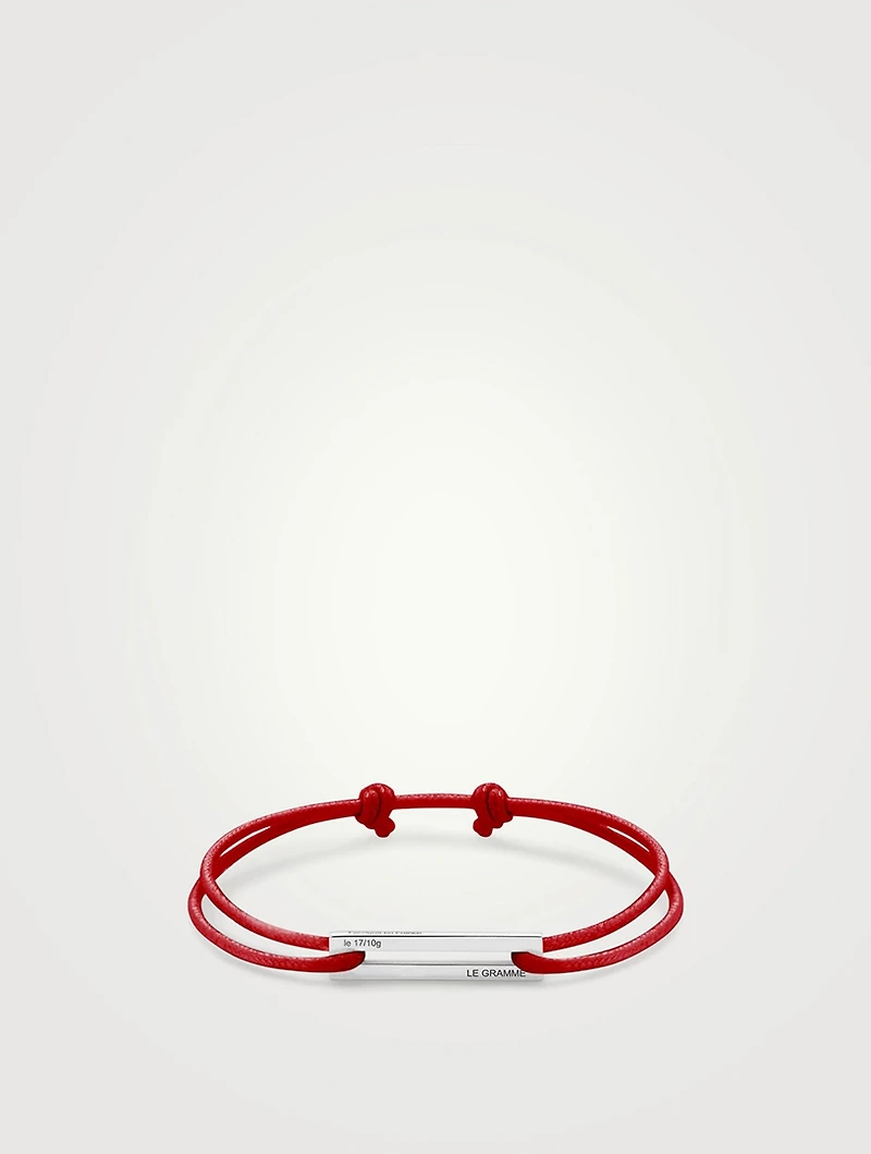 1,7g Sterling Silver Red Cord Bracelet