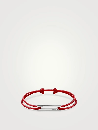 1,7g Sterling Silver Red Cord Bracelet