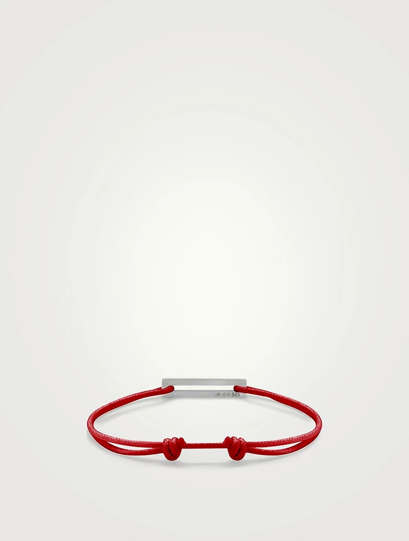 1,7g Sterling Silver Red Cord Bracelet