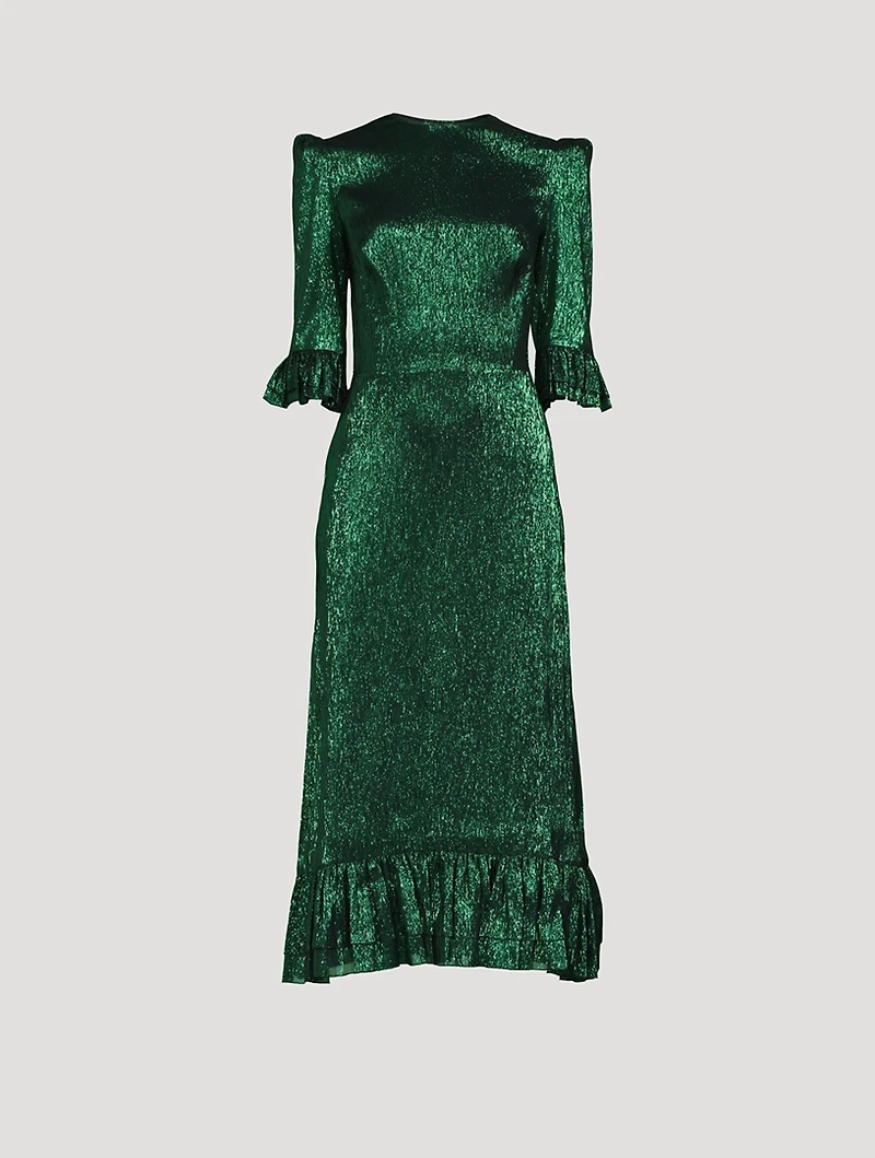 The Falconetti Metallic Midi Dress