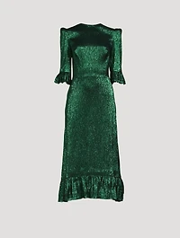 The Falconetti Metallic Midi Dress