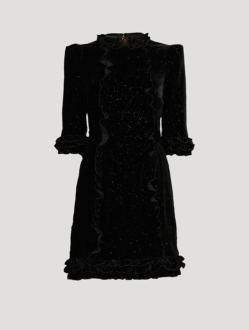 Cate Sparkle Velvet Mini Dress