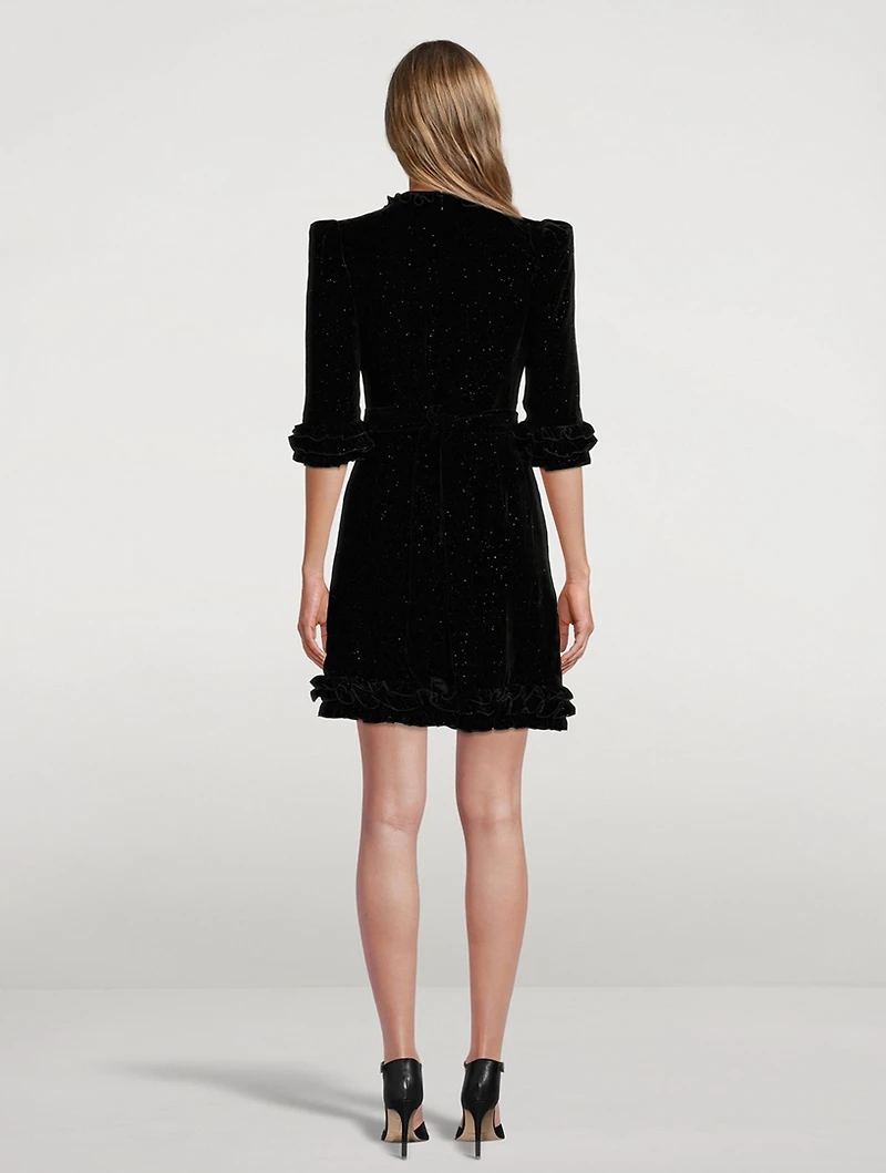 Cate Sparkle Velvet Mini Dress