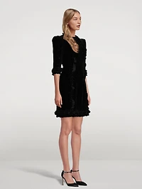Cate Sparkle Velvet Mini Dress