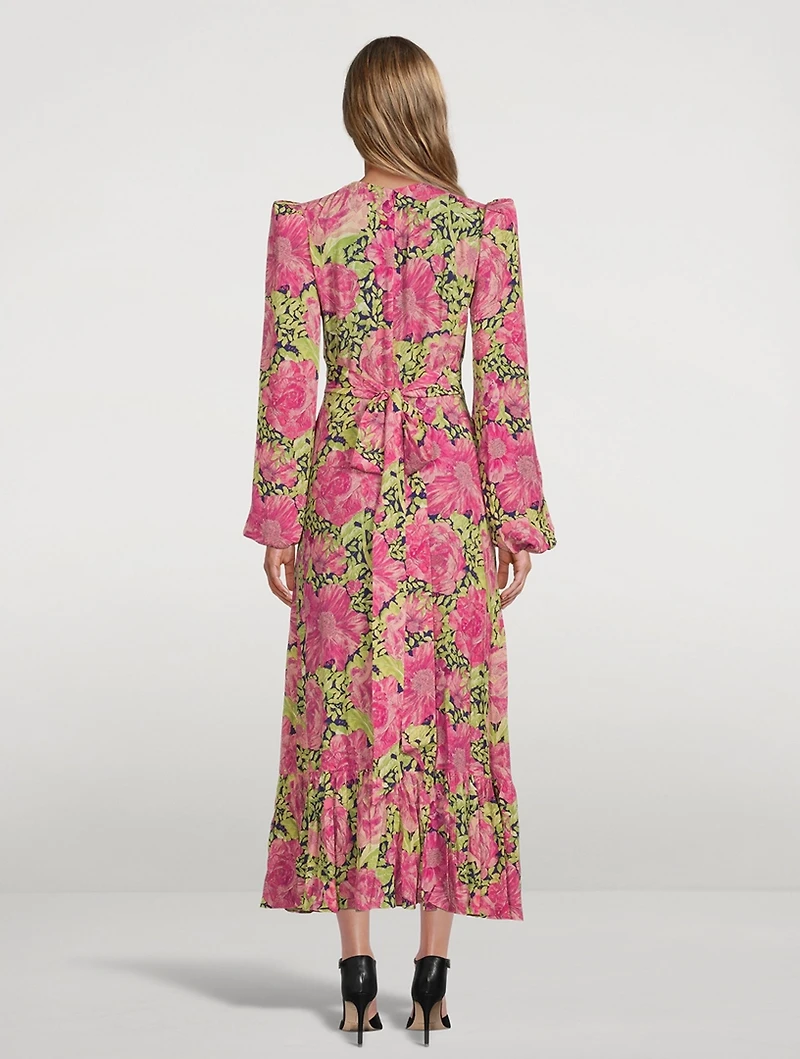 Villanelle Long-Sleeve Midi Dress
