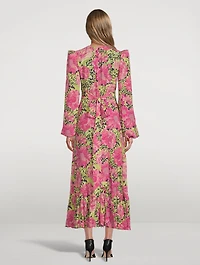 Villanelle Long-Sleeve Midi Dress