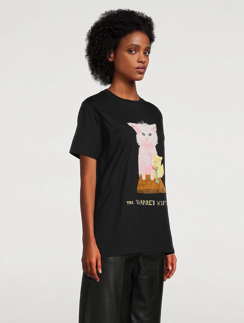 Ice Cream Cat Cotton T-Shirt