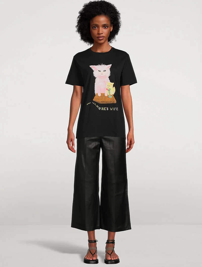 Ice Cream Cat Cotton T-Shirt