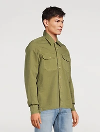Herringbone Cotton Oversized Shirt