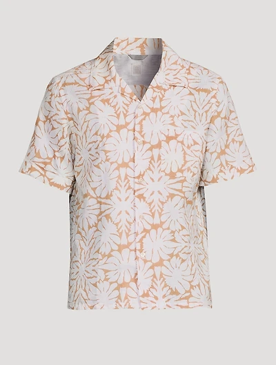 Linen And Cotton Printed Shirt