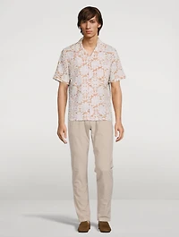 Linen And Cotton Printed Shirt