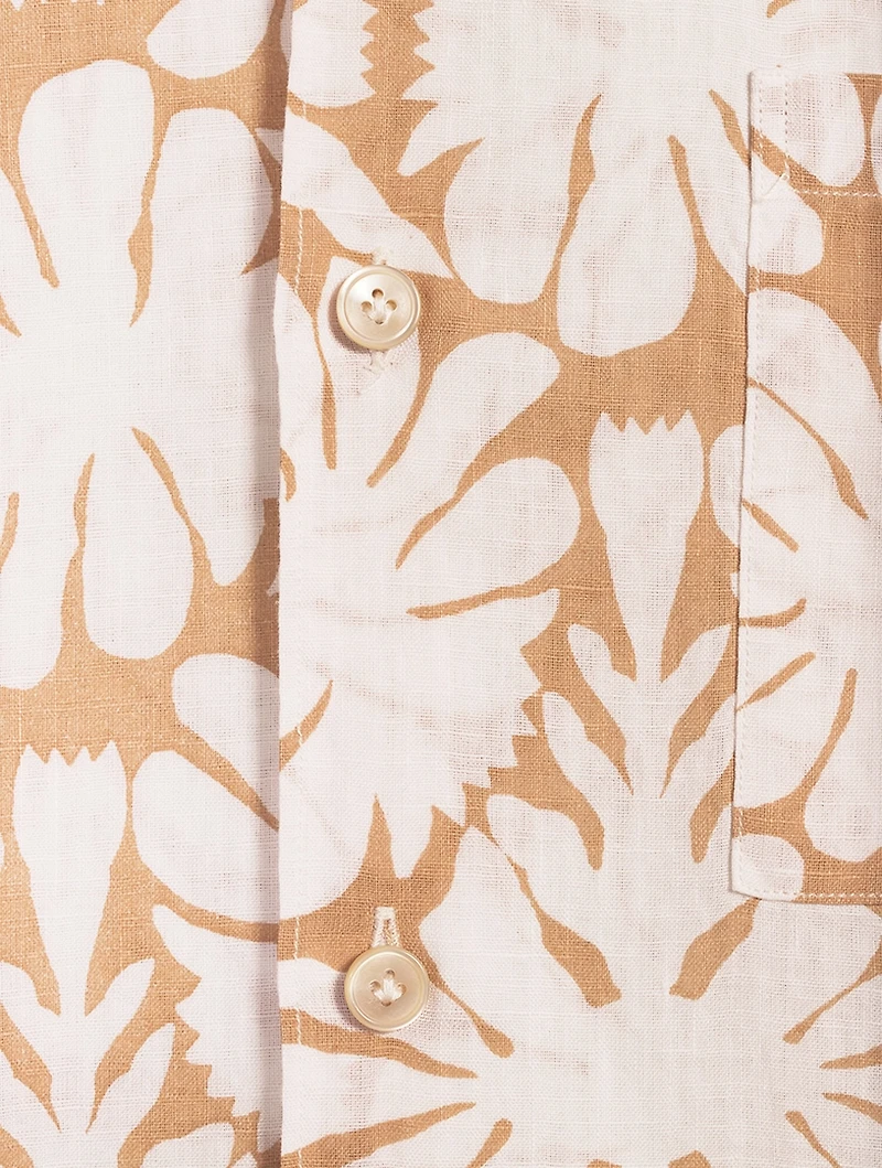 Linen And Cotton Printed Shirt