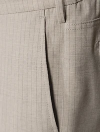 Wool Stretch Pinstriped Jogger Pants