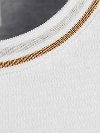 Cotton T-Shirt With Tipping