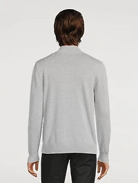 Cotton High-Neck Cardigan