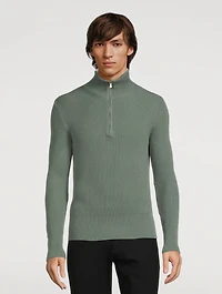Cotton Half-Zip Sweater