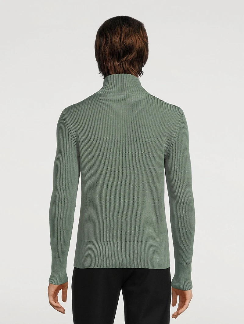 Cotton Half-Zip Sweater
