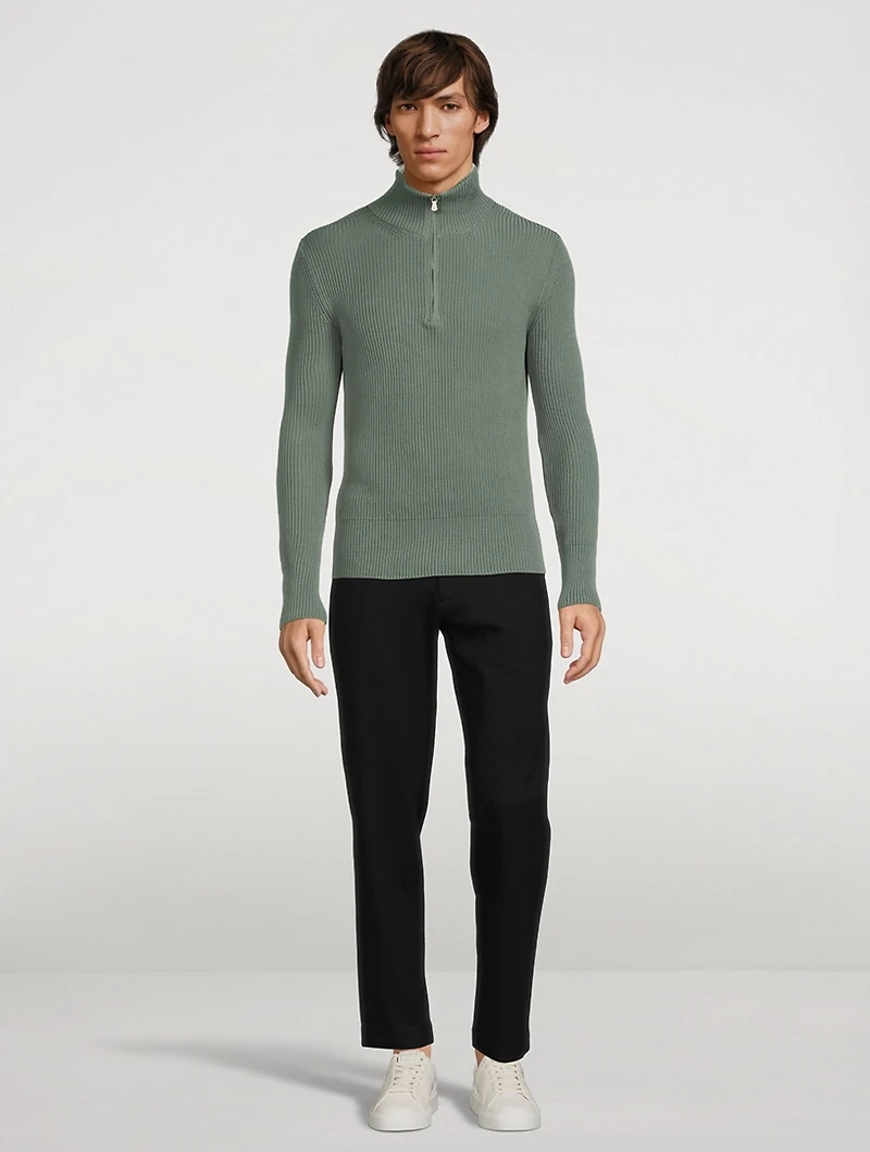 Cotton Half-Zip Sweater