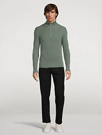 Cotton Half-Zip Sweater