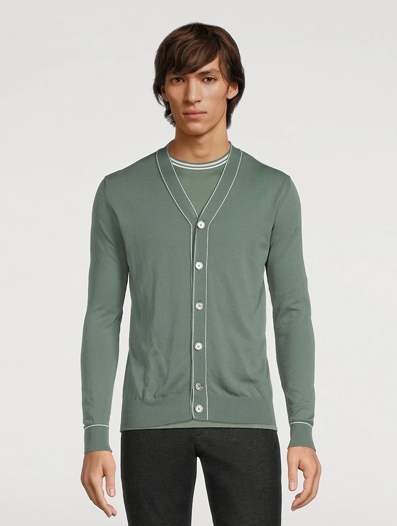 Cotton V-Neck Cardigan