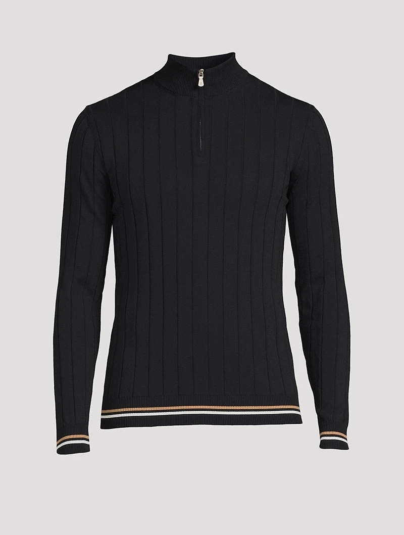 Cotton Half-Zip Sweater
