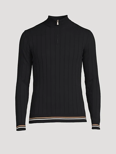 Cotton Half-Zip Sweater