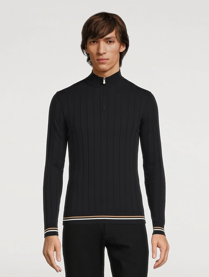 Cotton Half-Zip Sweater