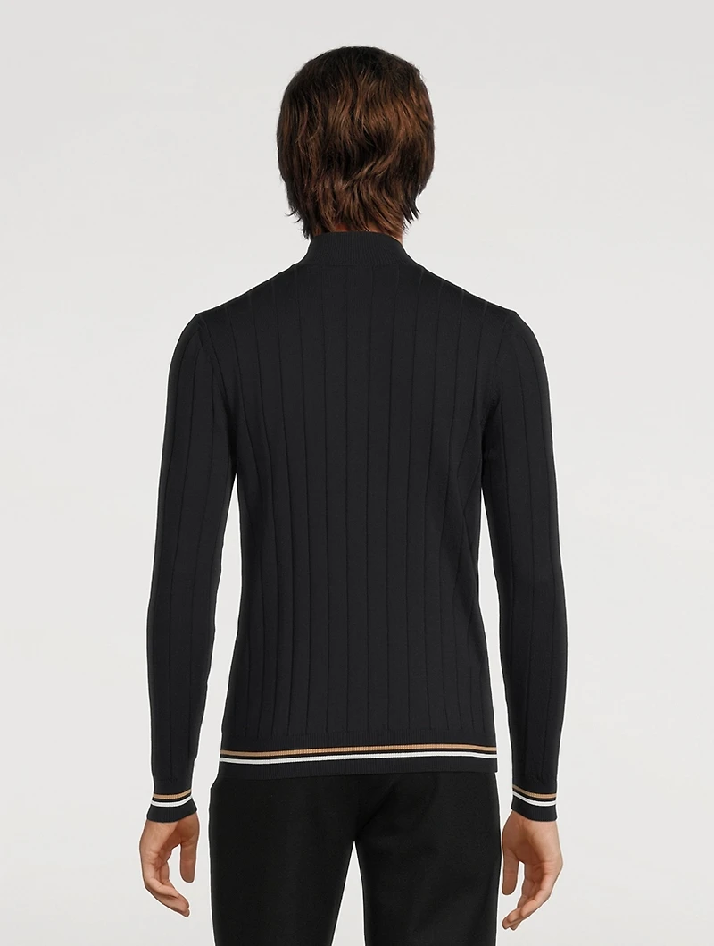 Cotton Half-Zip Sweater
