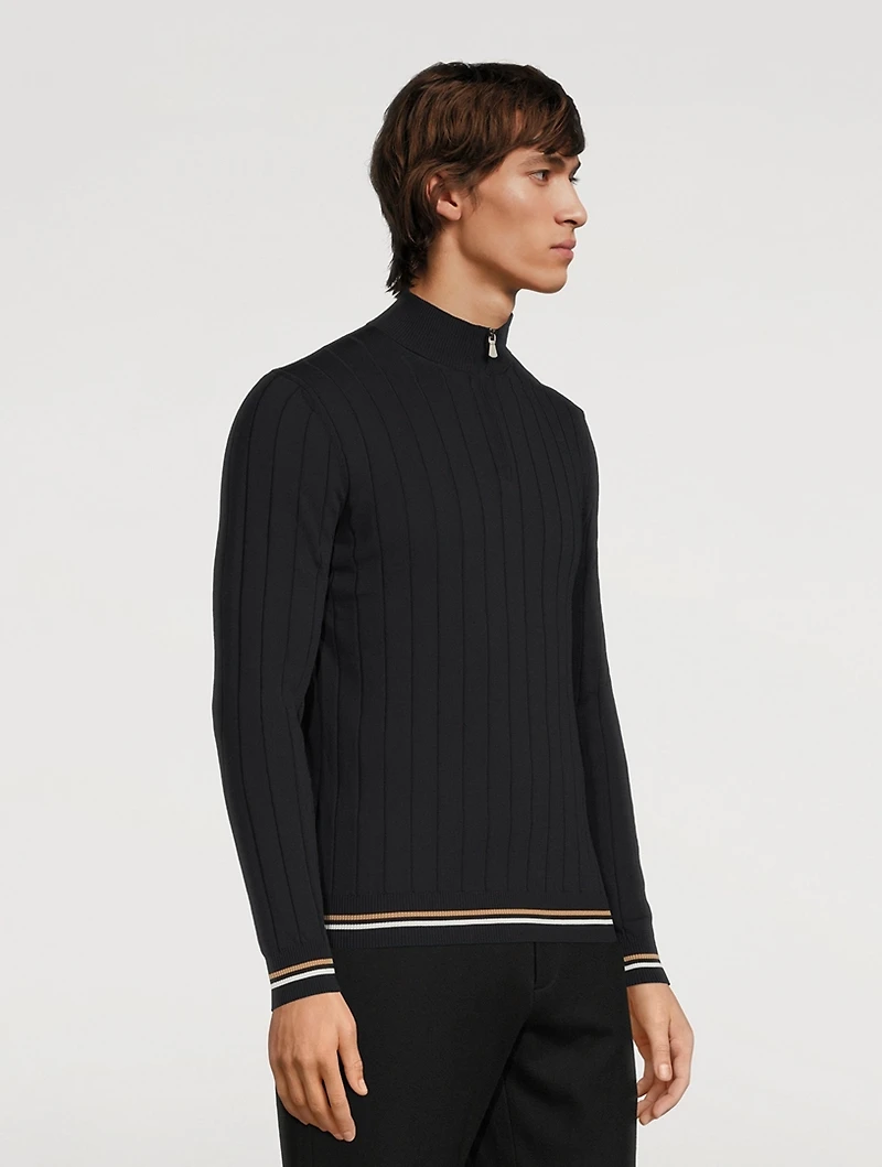 Cotton Half-Zip Sweater