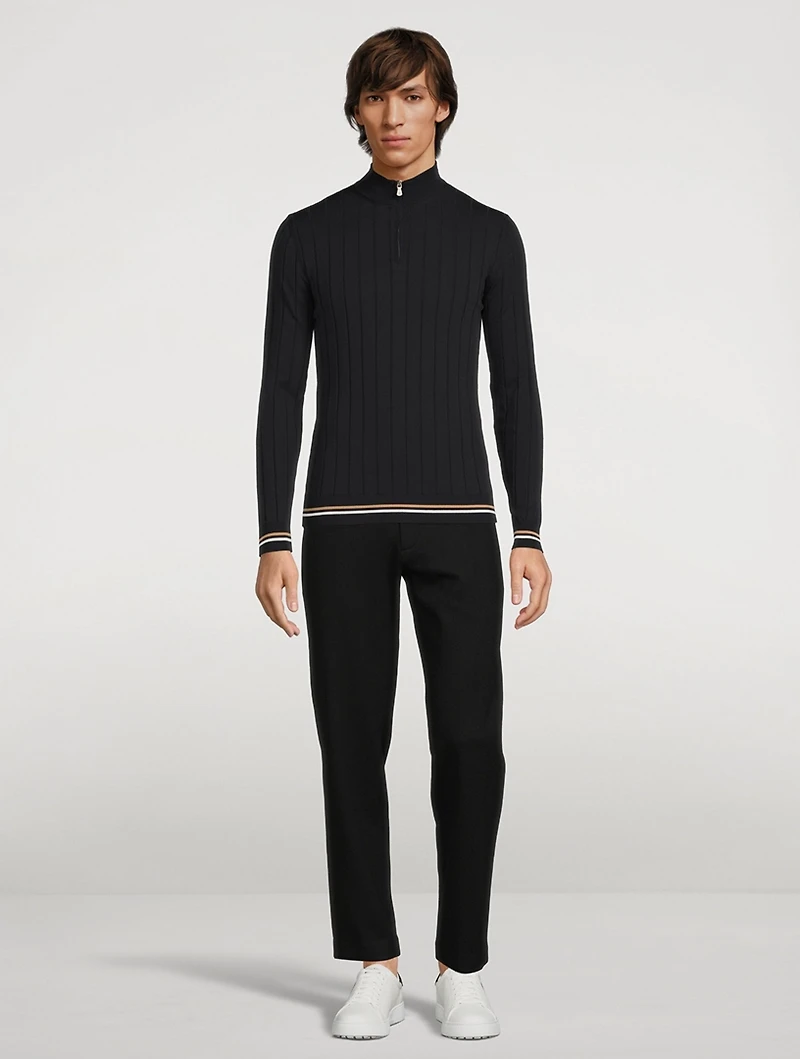 Cotton Half-Zip Sweater